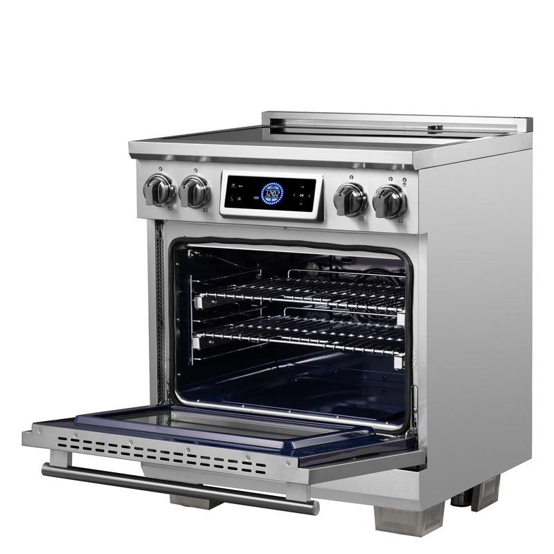 Forno Maximus 30" Freestanding Induction Range in Stainless Steel, Air Fry, True Convection, with Stainless Steel Handles, FFSIN0968-30