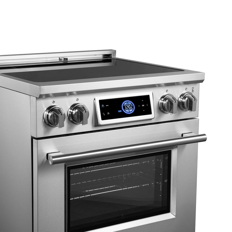 Forno Maximus 30" Freestanding Induction Range in Stainless Steel, Air Fry, True Convection, with Stainless Steel Handles, FFSIN0968-30