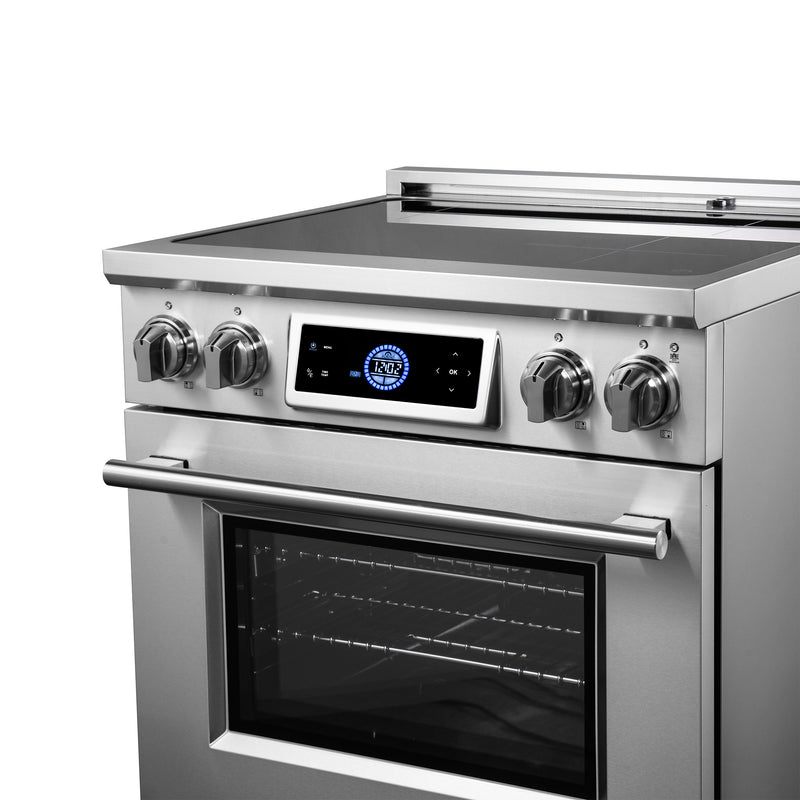 Forno Maximus 30" Freestanding Induction Range in Stainless Steel, Air Fry, True Convection, with Stainless Steel Handles, FFSIN0968-30