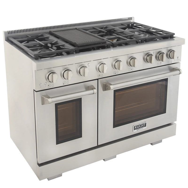 Kucht Professional 48" 6.7 cu ft. Propane Gas Range in Stainless Steel, KFX4800X/LP-S