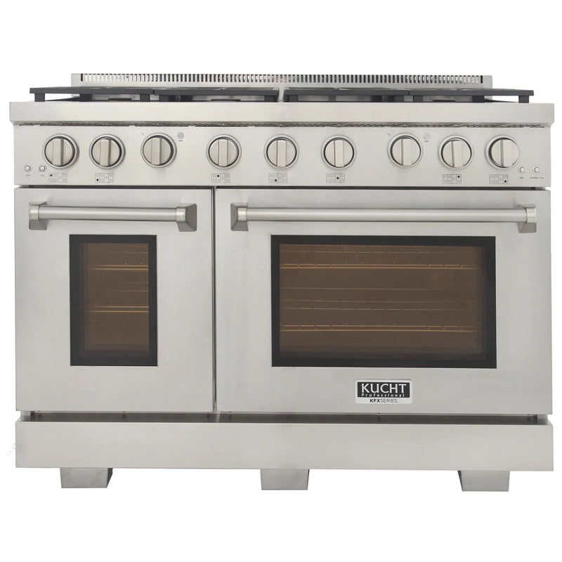 Kucht Professional 48" 6.7 cu ft. Propane Gas Range in Stainless Steel, KFX4800X/LP-S