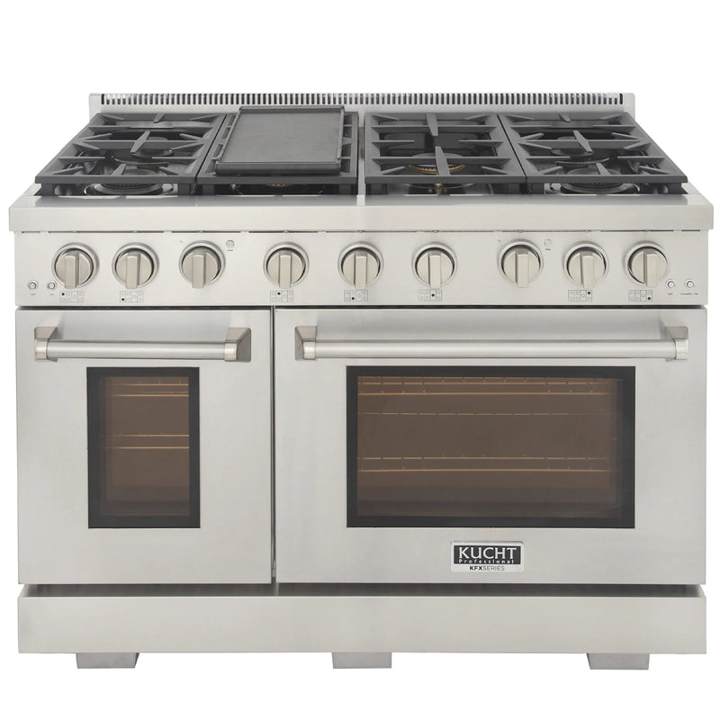 Kucht Professional 48" 6.7 cu ft. Propane Gas Range in Stainless Steel, KFX4800X/LP-S