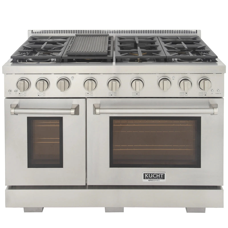 Kucht Professional 48" 6.7 cu ft. Natural Gas Range in Stainless Steel, KFX4800X-S