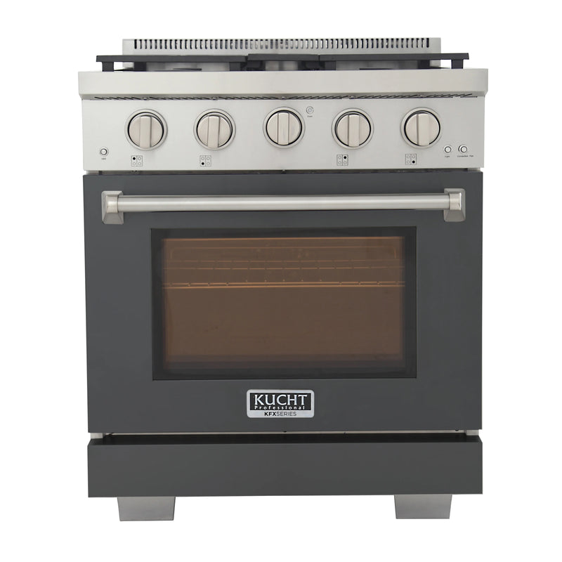 Kucht Professional 30" 4.2 cu ft. Natural Gas Range in Cement Gray, KFX3000X-GY
