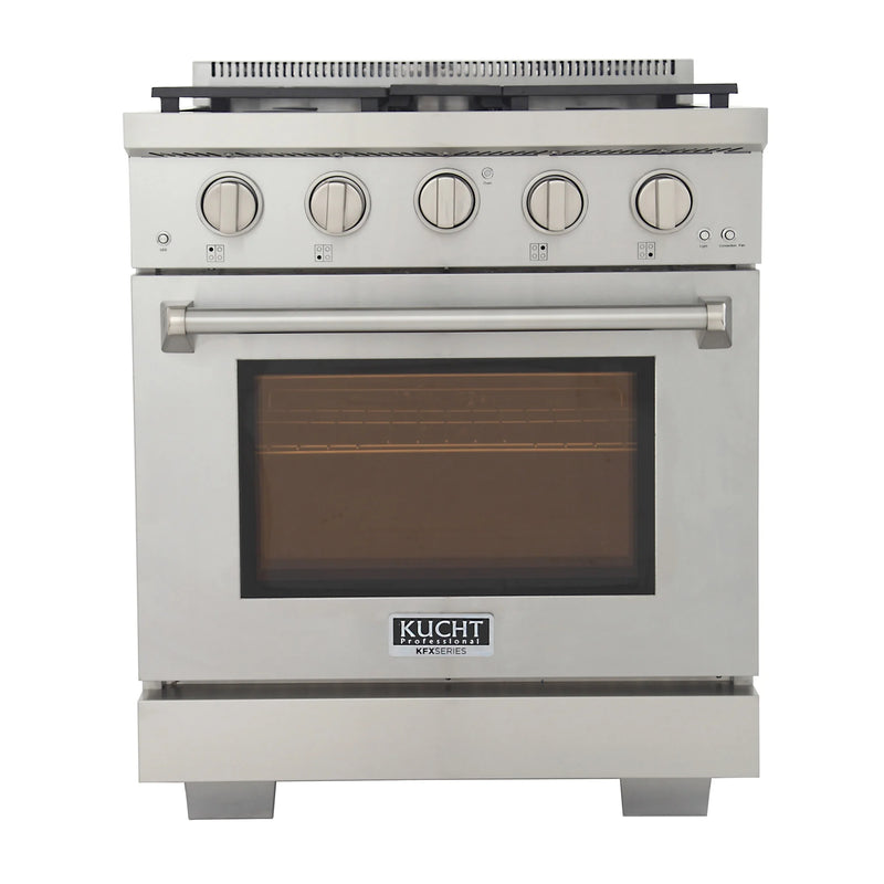 Kucht Professional 30" 4.2 cu ft. Propane Gas Range in Stainless Steel, KFX3000X/LP-S