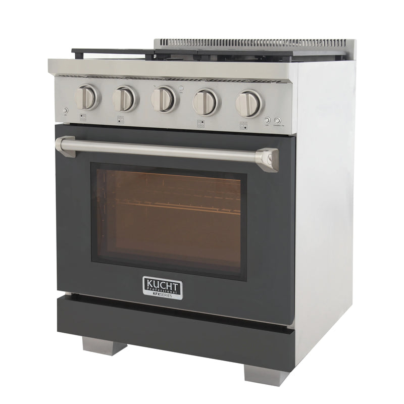 Kucht Professional 30" 4.2 cu ft. Natural Gas Range in Cement Gray, KFX3000X-GY