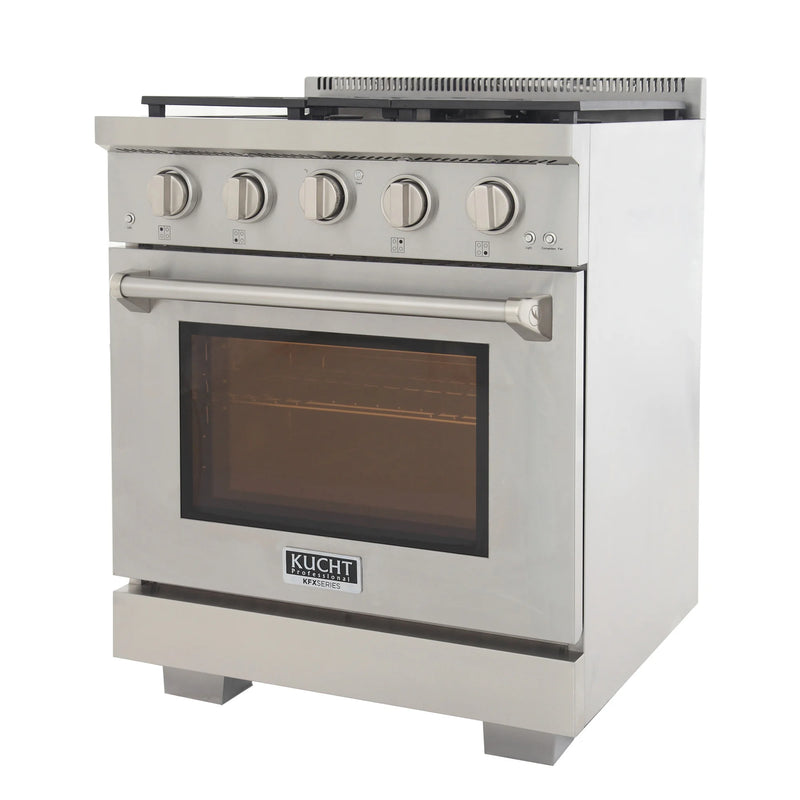 Kucht Professional 30" 4.2 cu ft. Propane Gas Range in Stainless Steel, KFX3000X/LP-S