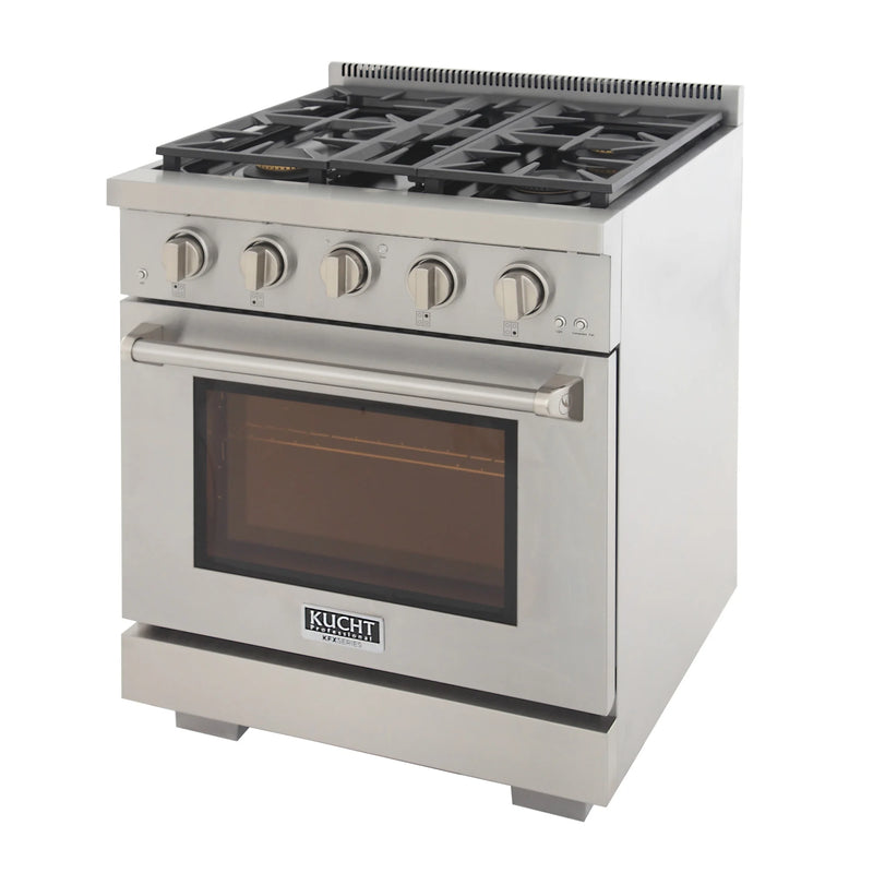Kucht Professional 30" 4.2 cu ft. Propane Gas Range in Stainless Steel, KFX3000X/LP-S