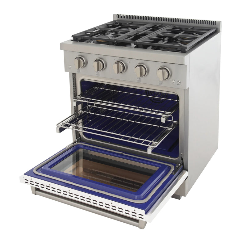 Kucht Professional 30" 4.2 cu ft. Natural Gas Range in White, KFX3000X-W