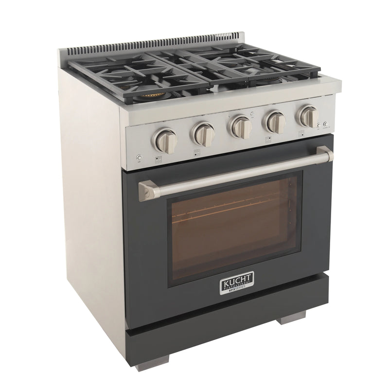 Kucht Professional 30" 4.2 cu ft. Natural Gas Range in Cement Gray, KFX3000X-GY