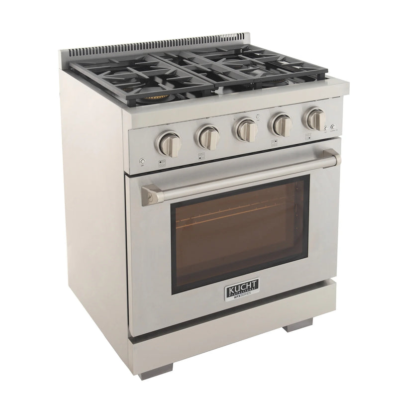 Kucht Professional 30" 4.2 cu ft. Propane Gas Range in Stainless Steel, KFX3000X/LP-S