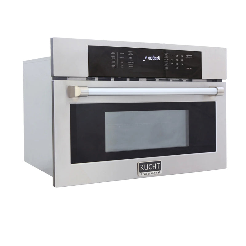 Kucht 30" 1.6 Cu. Ft. Built-in Microwave Wall Oven with Air Fryer and Convection Cooking, KM30C