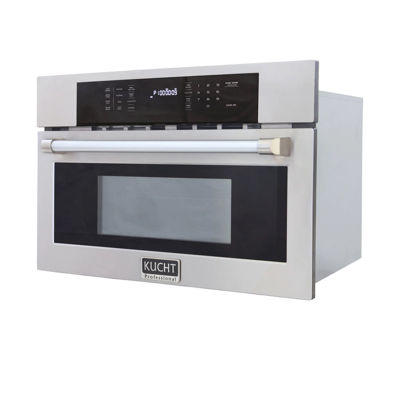 Kucht 30" 1.6 Cu. Ft. Built-in Microwave Wall Oven with Air Fryer and Convection Cooking, KM30C