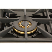 Kucht Professional 36" 5.2 cu ft. Propane Gas Range with Black Door and Silver Knobs, KNG361/LP-K