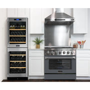 Kucht Professional 36" 5.2 cu ft. Propane Gas Range with Cement Grey Door and Silver Knobs, KNG361/LP-CY