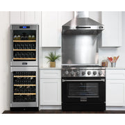 Kucht Professional 36" 5.2 cu ft. Natural Gas Range with Black Door and Silver Knobs, KNG361-K