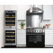 Kucht Professional 36" 5.2 cu ft. Propane Gas Range with Black Door and Silver Knobs, KNG361/LP-K