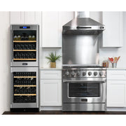 Kucht Professional 36" 5.2 cu ft. Natural Gas Range with Silver Door and Silver Knobs, KNG361-S