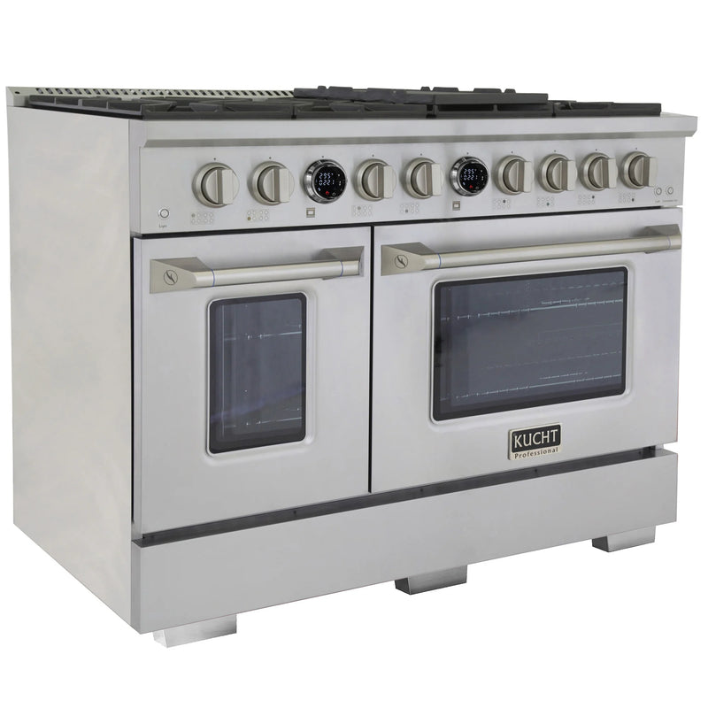 Kucht Professional 48" 6.7 cu ft. Natural Gas Dual Fuel Range in Stainless Steel, KXP48-SS
