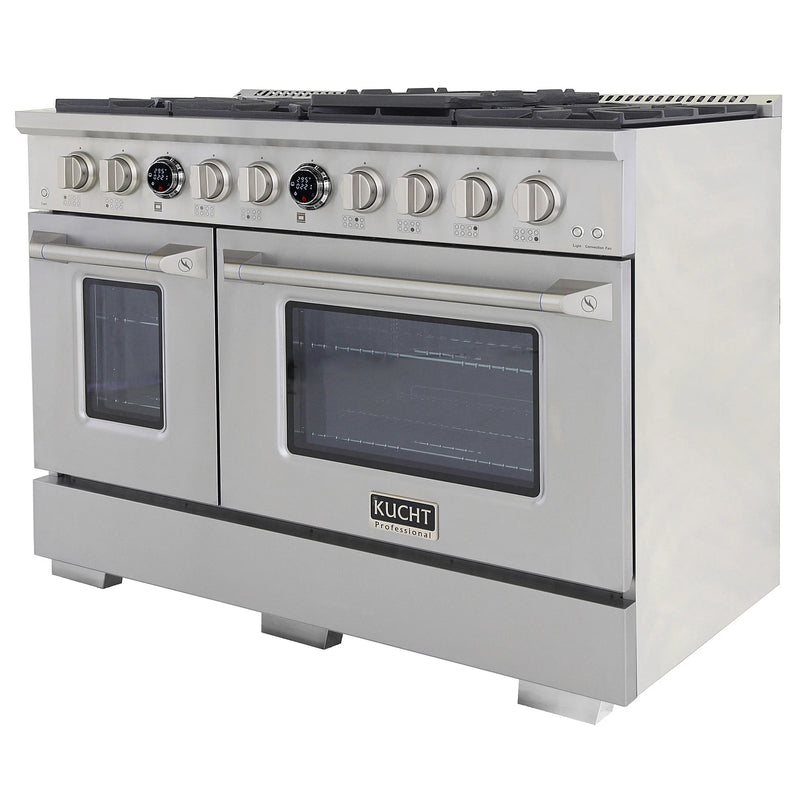 Kucht Professional 48" 6.7 cu ft. Natural Gas Dual Fuel Range in Stainless Steel, KXP48-SS