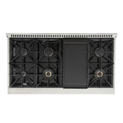 Kucht Professional 48" 6.7 cu ft. Natural Gas Range with Blue Door and Silver Knobs, KNG481-B