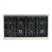 Kucht Professional 48" 6.7 cu ft. Propane Gas Range with Green Door and Silver Knobs, KNG481/LP-G