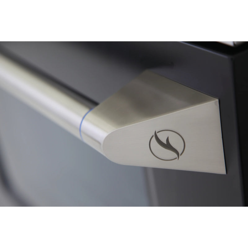 Kucht Professional 30" 4.2 cu ft. Propane Gas Dual Fuel Range with Black Door and Silver Knobs, KDF302/LP-K