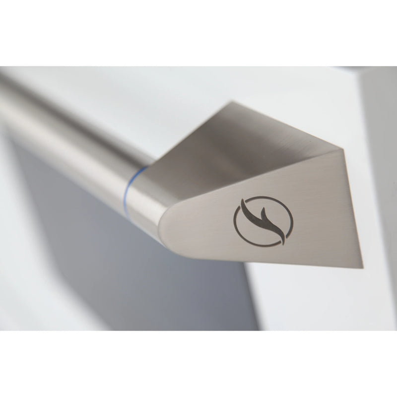 Kucht Professional 30" 4.2 cu ft. Natural Gas Dual Fuel Range with White Door and Silver Knobs, KDF302-W