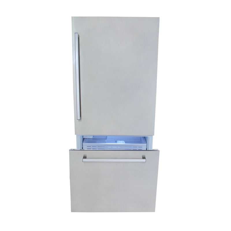 Kucht 36" Built-In Refrigerator in Custom Panel Ready, Bottom Freezer, Counter Depth with Ice Maker, KR360SD