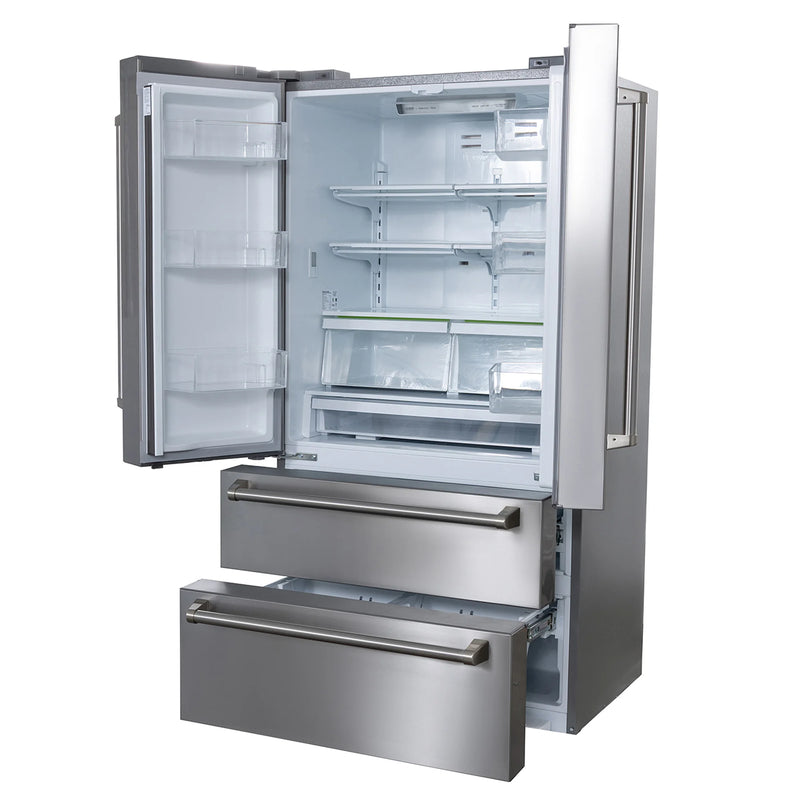 Kucht 36" Counter Depth 22.5 cu. ft. French Door Refrigerator with Ice Maker in Stainless Steel, KR700i