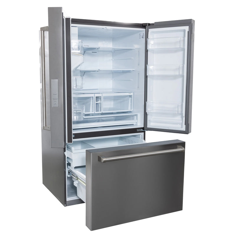 Kucht 36" Standard Depth Freestanding French Door 28.9 Cu. Ft. Refrigerator with Ice and Water Dispenser in Stainless Steel, KR900X