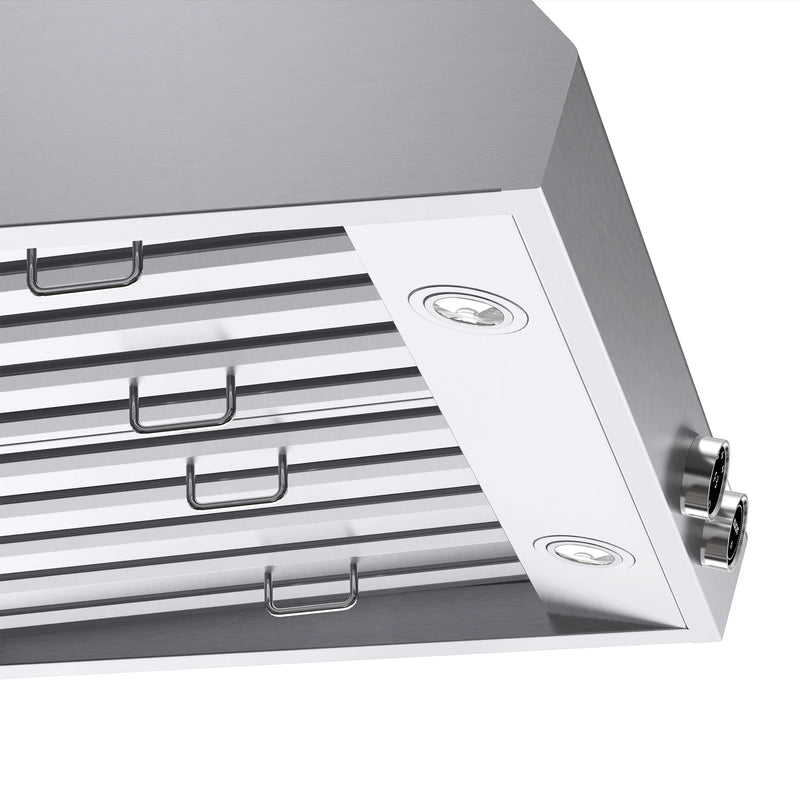 Kucht Professional 30" 900 CFM Under Cabinet Range Hood in Stainless Steel, Digital Controls, KRH300-SS