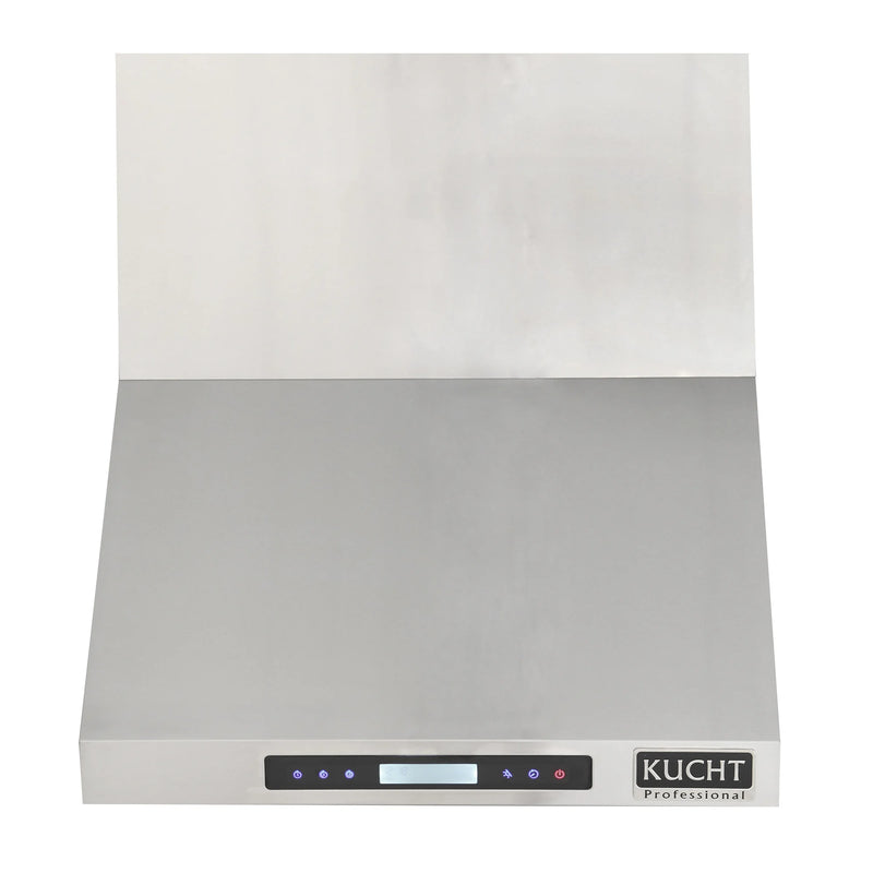 Kucht Professional 30" 900 CFM Wall Mount Range Hood in Stainless Steel, Digital Controls, KRH3021A