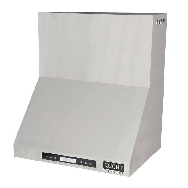 Kucht Professional 30" 900 CFM Wall Mount Range Hood in Stainless Steel, Digital Controls, KRH3021A