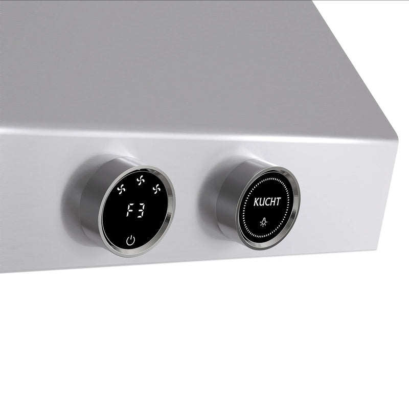 Kucht Professional 36" 900 CFM Wall Mount Range Hood in Stainless Steel, Digital Controls, KRH360-SS-C