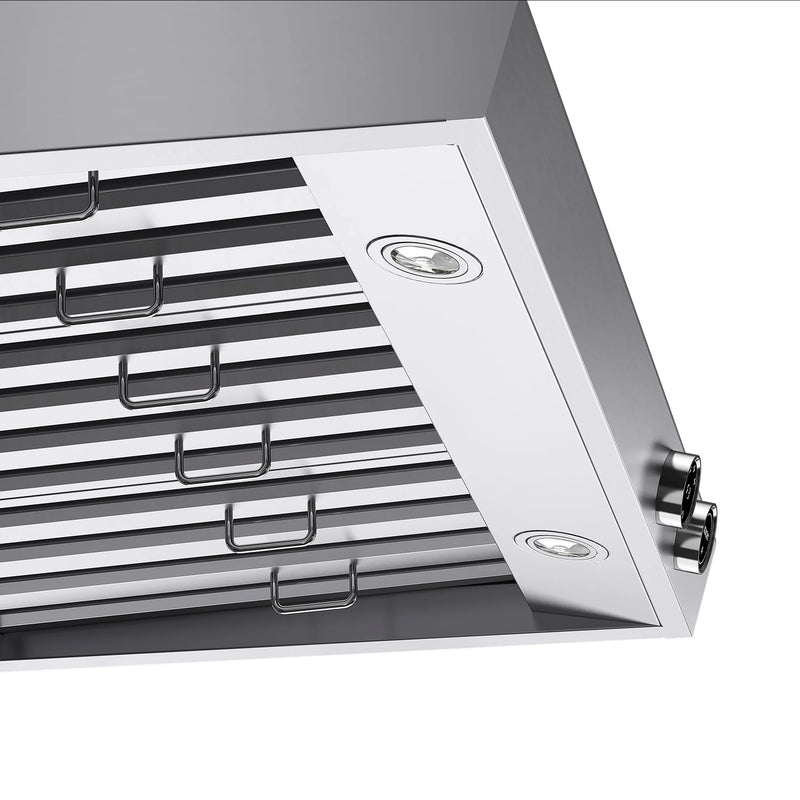 Kucht Professional 36" 900 CFM Under Cabinet Range Hood in Stainless Steel, Digital Controls, KRH360-SS