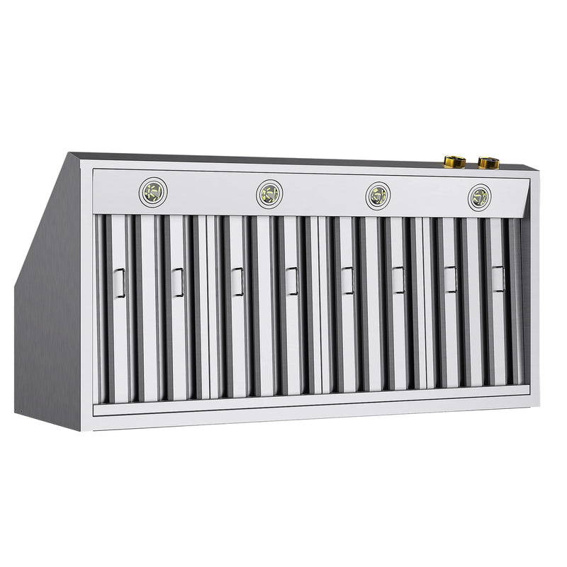 Kucht Professional 48" 1200 CFM Under Cabinet Range Hood in Stainless Steel, Digital Controls, KRH480-GL