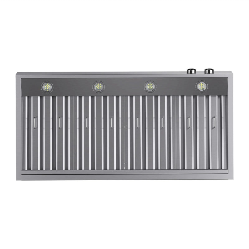 Kucht Professional 48" 1200 CFM Under Cabinet Range Hood in Stainless Steel, Digital Controls, KRH480-SS