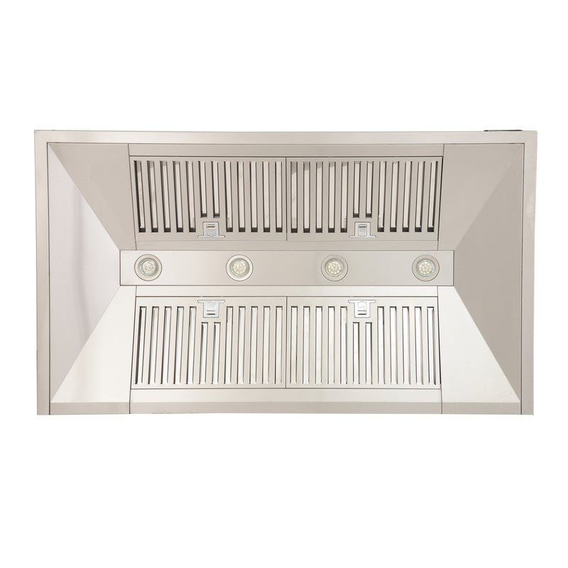 Kucht Professional 48" 900 CFM Wall Mount Range Hood in Stainless Steel, Digital Controls, KRH4810A