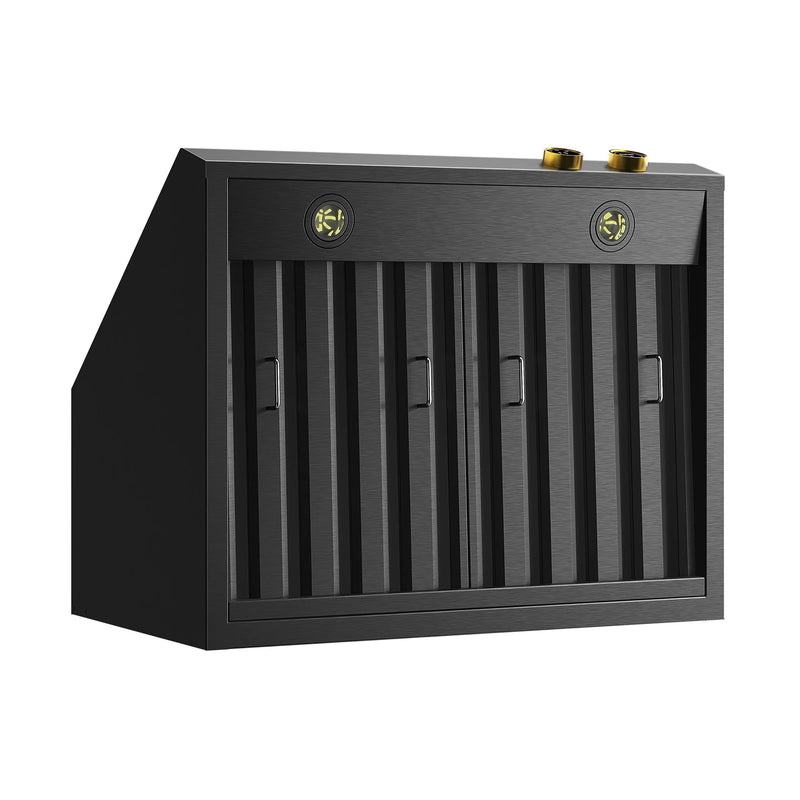 Kucht Professional 30" 900 CFM Under Cabinet Range Hood in Titanium Stainless Steel, Digital Controls, KRHG300-GL