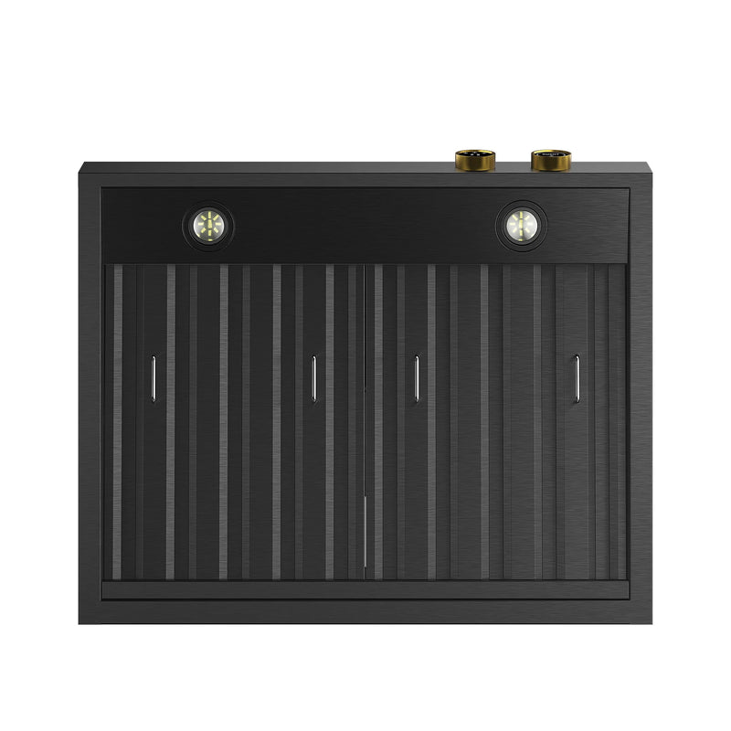 Kucht Professional 30" 900 CFM Under Cabinet Range Hood in Titanium Stainless Steel, Digital Controls, KRHG300-GL