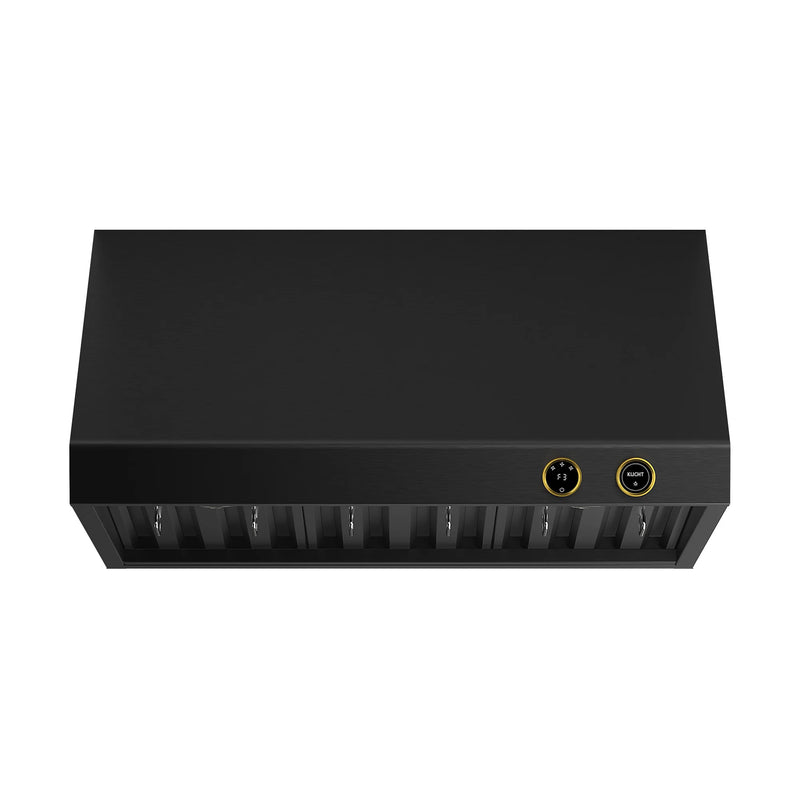 Kucht Professional 36" 900 CFM Under Cabinet Range Hood in Titanium Stainless Steel, Digital Controls, KRHG360-GL