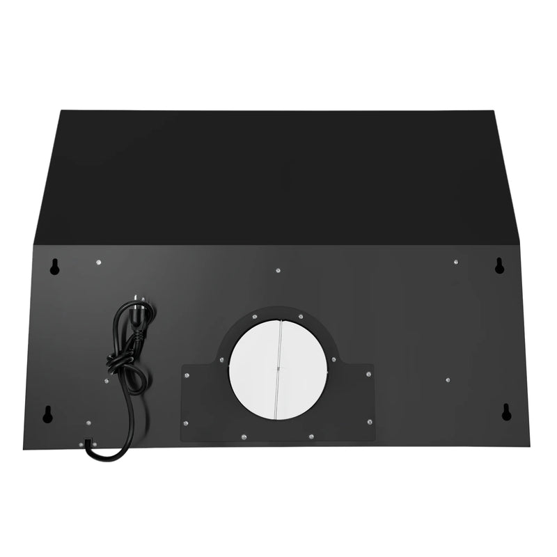 Cosmo 30" Haven Collection Under Cabinet Range Hood in Matte Black, 500 CFM, LED Lights, COS-KS6U30-BK