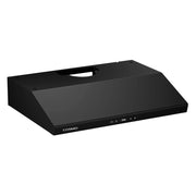 Cosmo 30" Haven Collection Under Cabinet Range Hood in Matte Black, 500 CFM, LED Lights, COS-KS6U30-BK