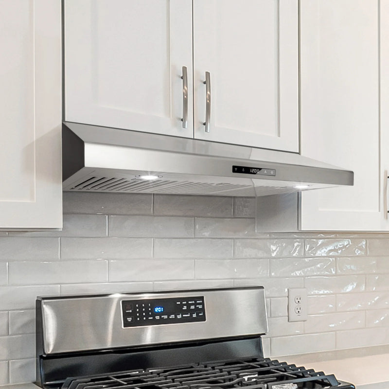 Cosmo 36" Haven Collection Under Cabinet Range Hood in Stainless Steel, 500 CFM, Touch Controls, COS-KS6U36