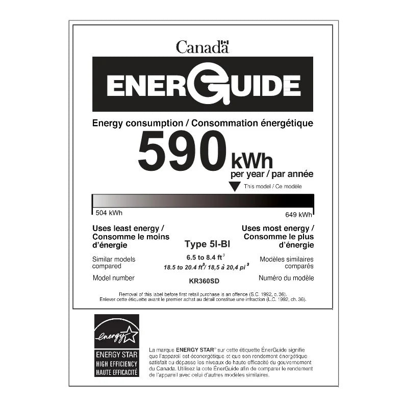 Kucht 36" Built-In Refrigerator in Custom Panel Ready, Bottom Freezer, Counter Depth with Ice Maker, KR360SD