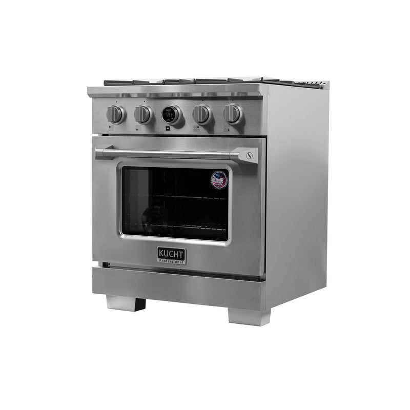 Kucht 30" 4.2 cu ft. Natural Gas Dual Fuel Range in Stainless Steel, KXP30-SS