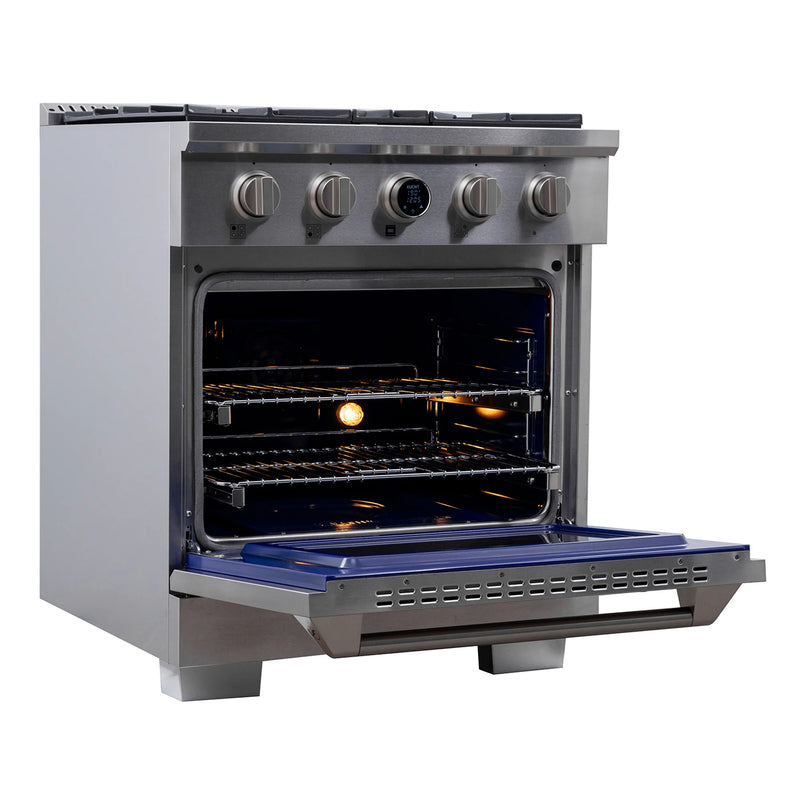 Kucht 30" 4.2 cu ft. Propane Gas Dual Fuel Range in Stainless Steel, KXP30-SS/LP
