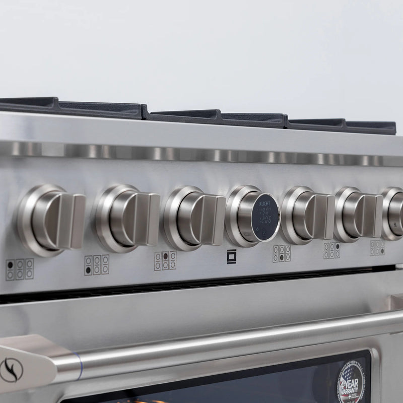 Kucht 36" 5.2 cu ft. Natural Gas Dual Fuel Range in Stainless Steel, KXP36-SS