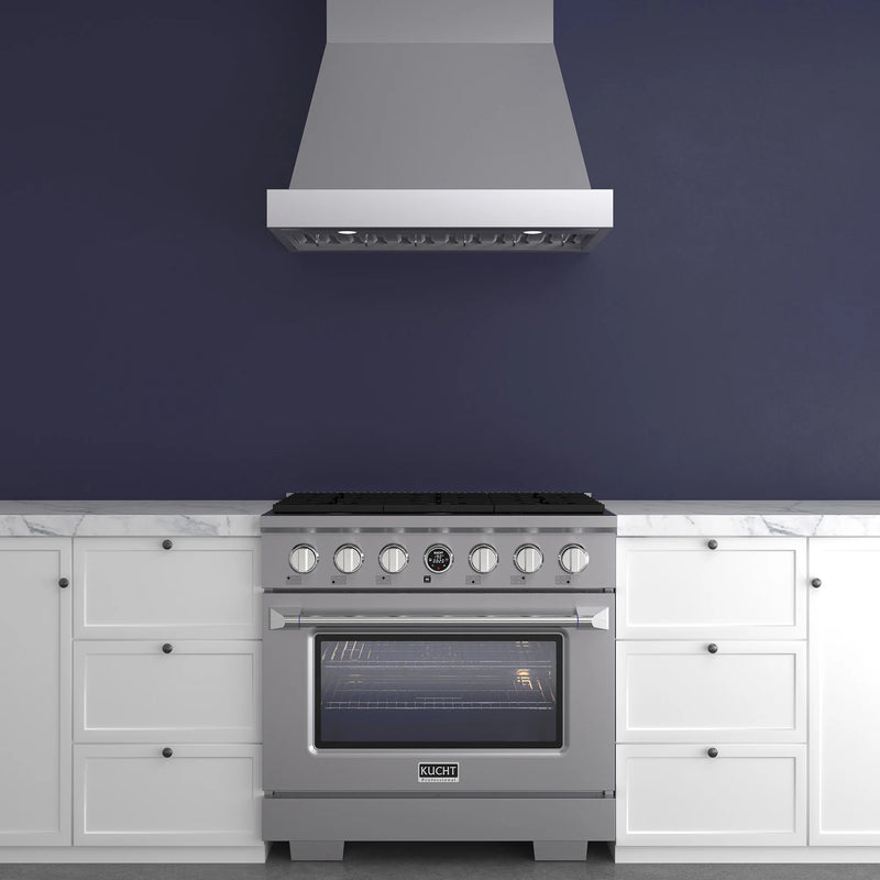 Kucht 36" 5.2 cu ft. Propane Gas Dual Fuel Range in Stainless Steel, KXP36-SS/LP